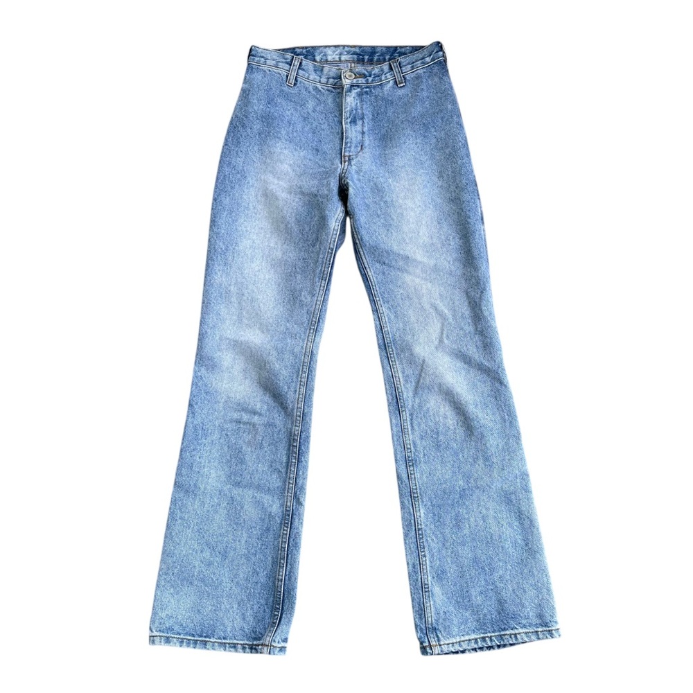 J Galt High Rise Straight Leg Jeans Medium Wash 100% Cotton Denim Casual